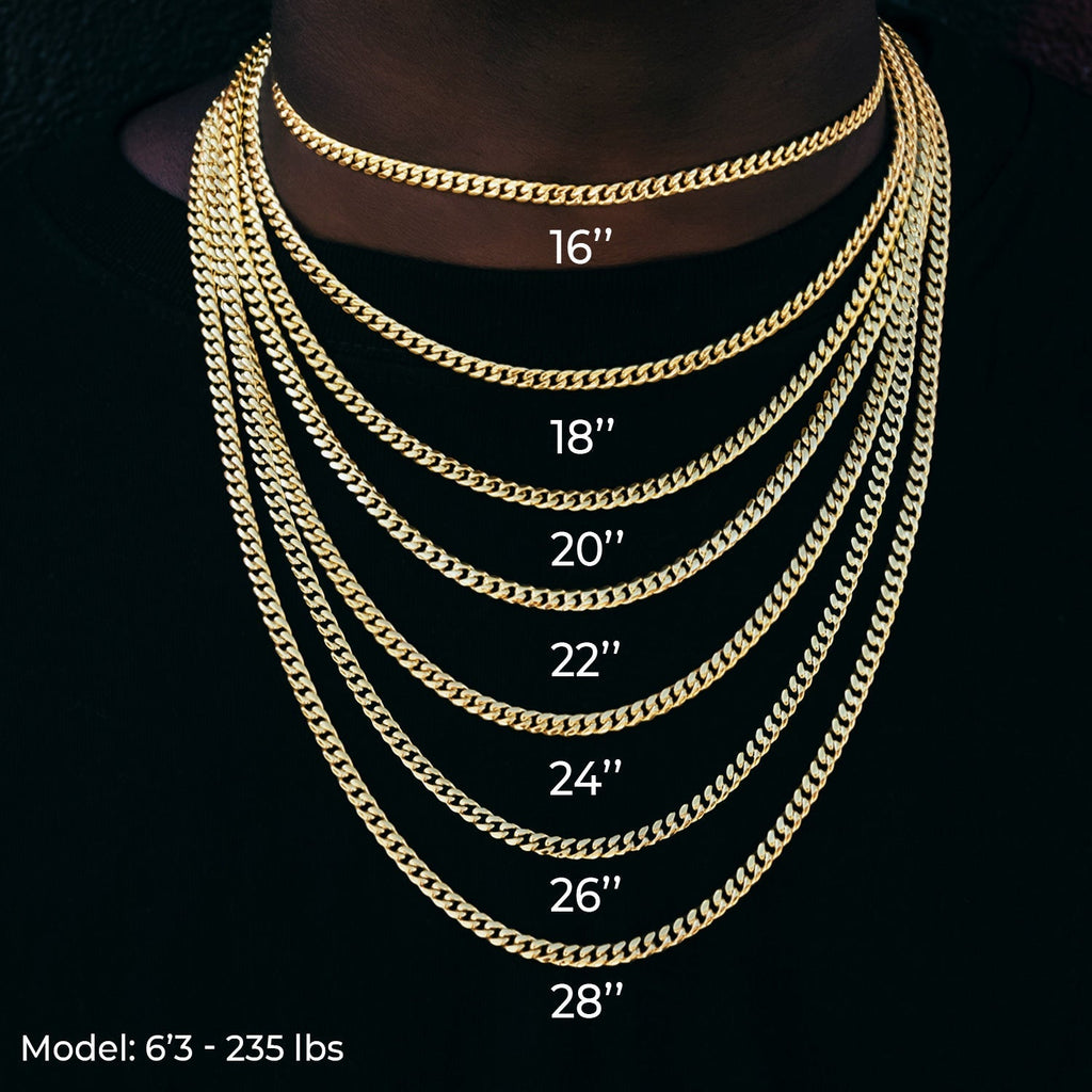 Two Tone Large Link Puffed Mariner Chain Necklace in White & Yellow Gold - 15mm