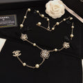 18K  Chanel Flowers Pearl Long Necklace